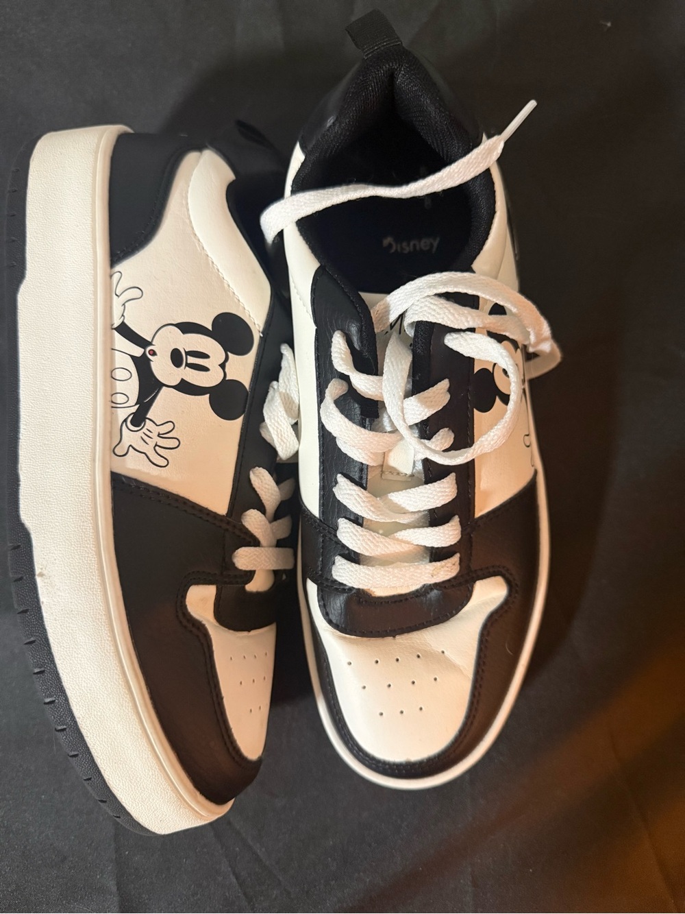 Disney Mickey Mouse Black & White Sneakers